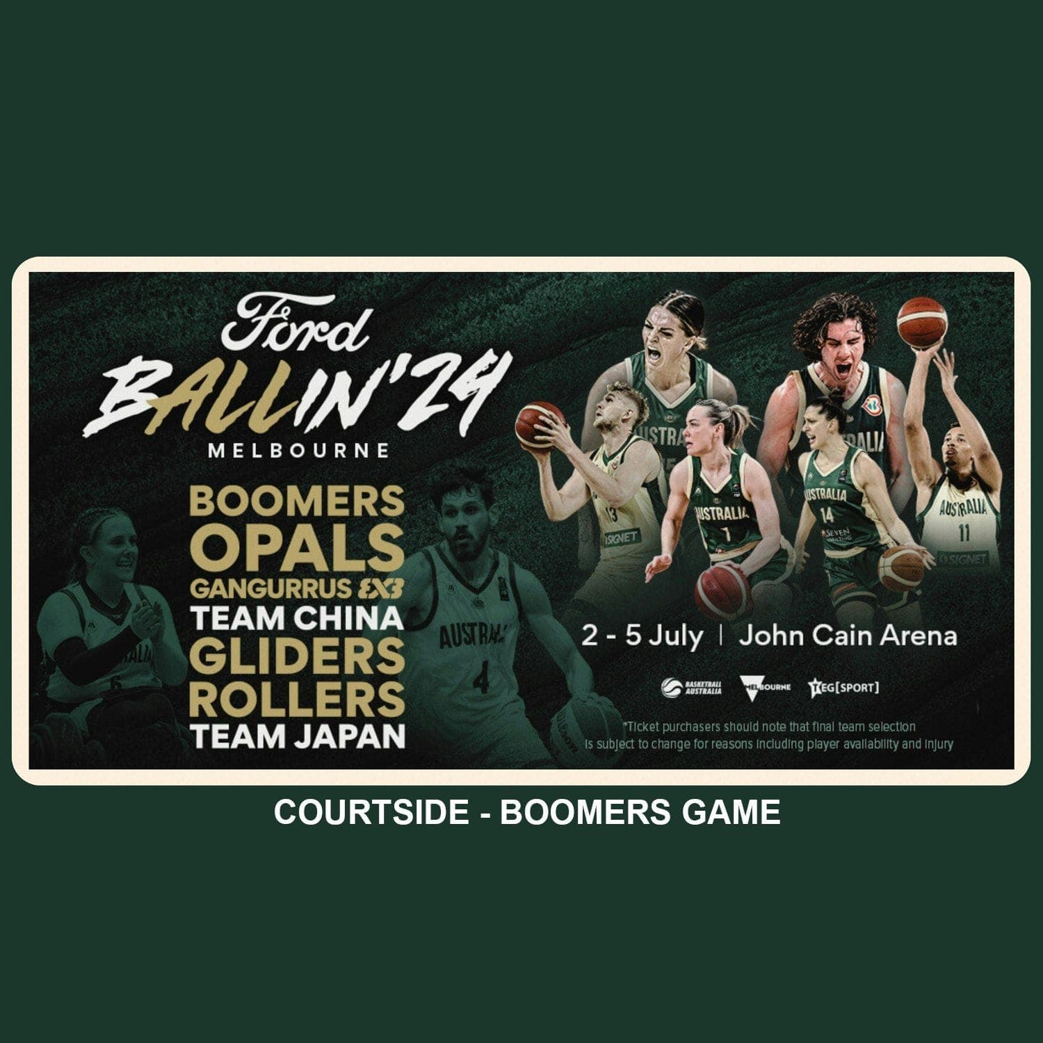 Boomers Basketball Tour, VIP Courtside Experience